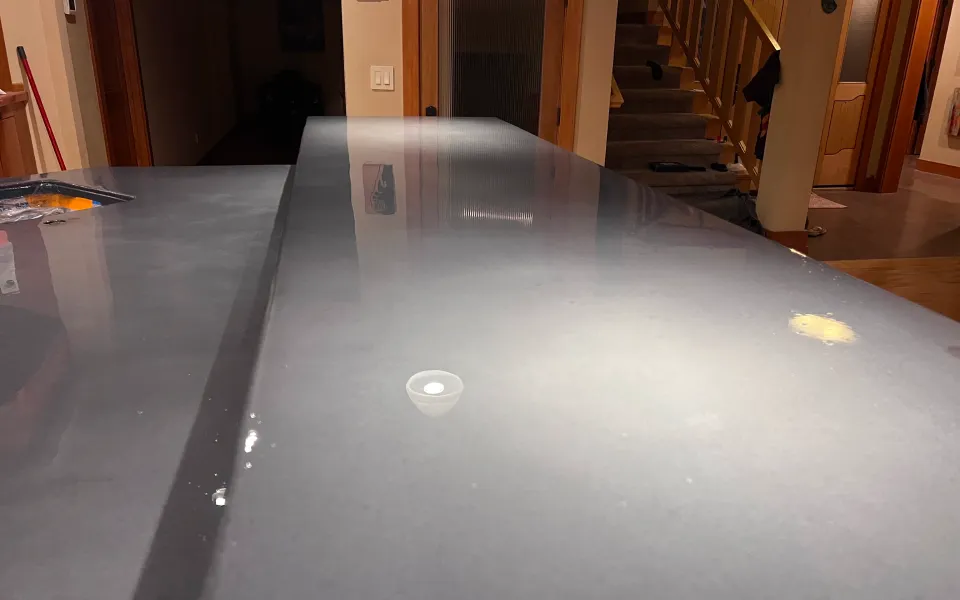 completed countertop concrete